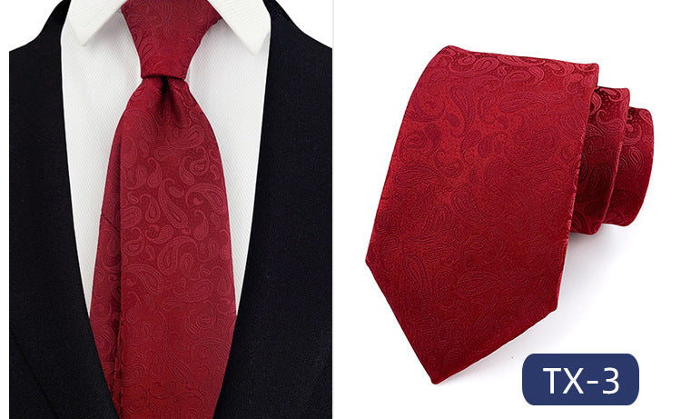 Corbata para hombre al por mayor en stock, de tejido jacquard teñido en hilo, con pequeño patrón floral, estilo informal de negocios, ideal para bodas y para el novio.