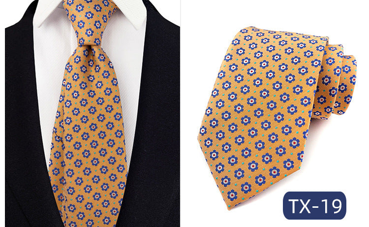 Corbata para hombre al por mayor en stock, de tejido jacquard teñido en hilo, con pequeño patrón floral, estilo informal de negocios, ideal para bodas y para el novio.
