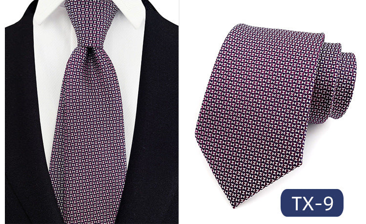 Corbata para hombre al por mayor en stock, de tejido jacquard teñido en hilo, con pequeño patrón floral, estilo informal de negocios, ideal para bodas y para el novio.