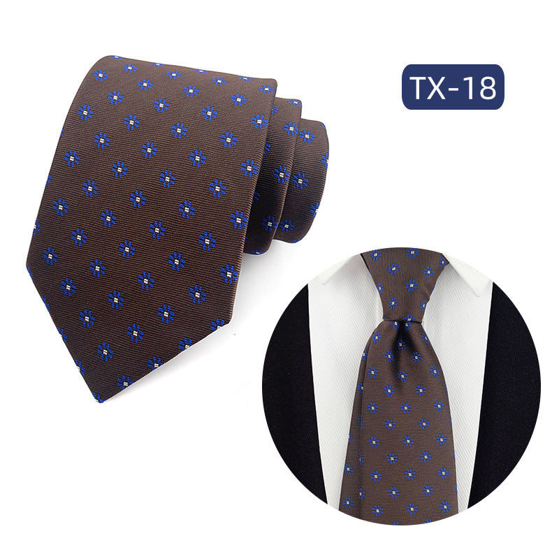 Corbata para hombre al por mayor en stock, de tejido jacquard teñido en hilo, con pequeño patrón floral, estilo informal de negocios, ideal para bodas y para el novio.