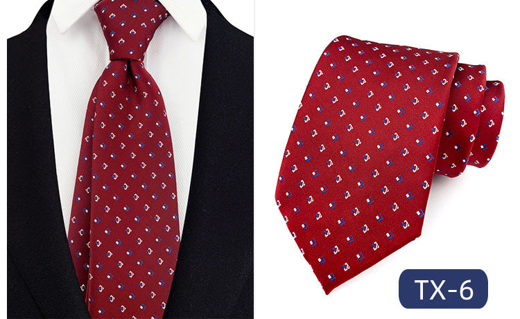 Corbata para hombre al por mayor en stock, de tejido jacquard teñido en hilo, con pequeño patrón floral, estilo informal de negocios, ideal para bodas y para el novio.