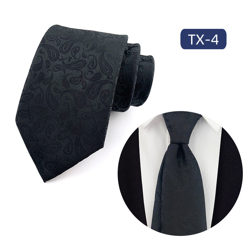 Corbata para hombre al por mayor en stock, de tejido jacquard teñido en hilo, con pequeño patrón floral, estilo informal de negocios, ideal para bodas y para el novio.