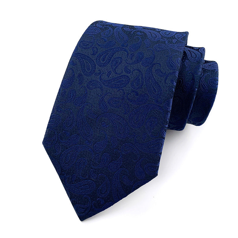 Corbata para hombre al por mayor en stock, de tejido jacquard teñido en hilo, con pequeño patrón floral, estilo informal de negocios, ideal para bodas y para el novio.