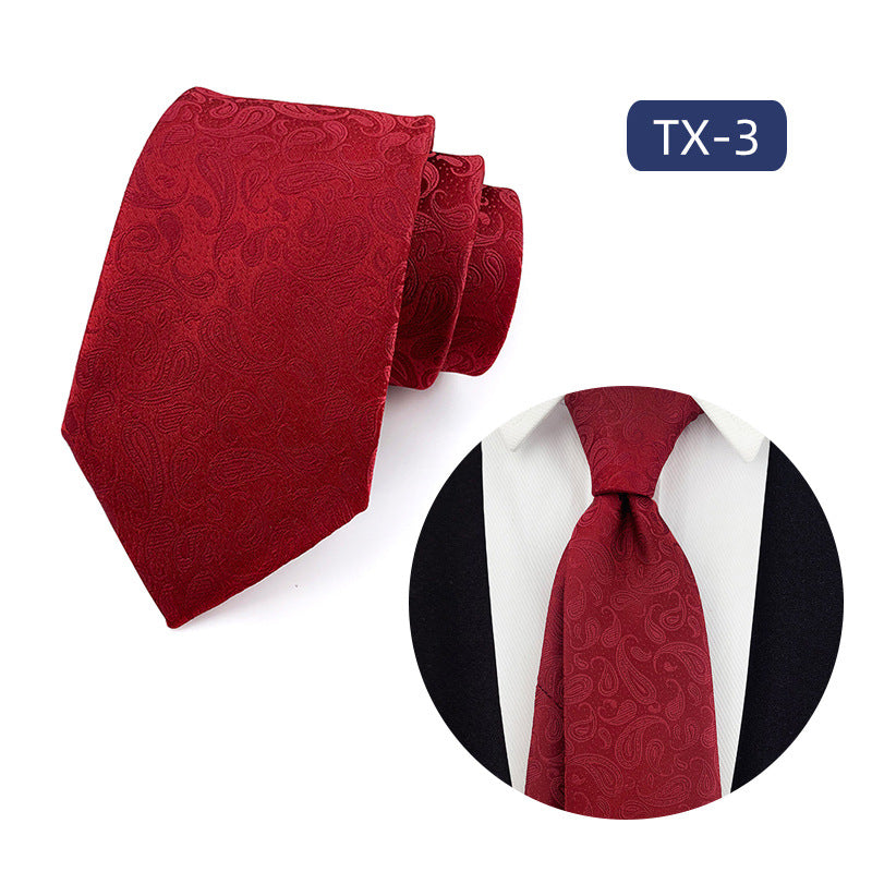 Corbata para hombre al por mayor en stock, de tejido jacquard teñido en hilo, con pequeño patrón floral, estilo informal de negocios, ideal para bodas y para el novio.