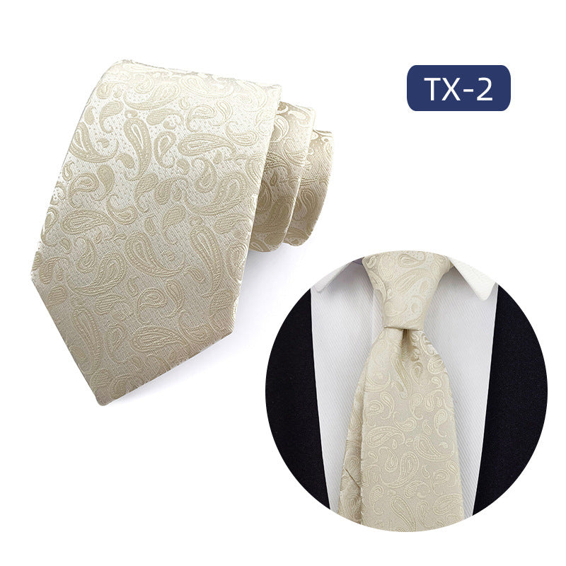 Corbata para hombre al por mayor en stock, de tejido jacquard teñido en hilo, con pequeño patrón floral, estilo informal de negocios, ideal para bodas y para el novio.
