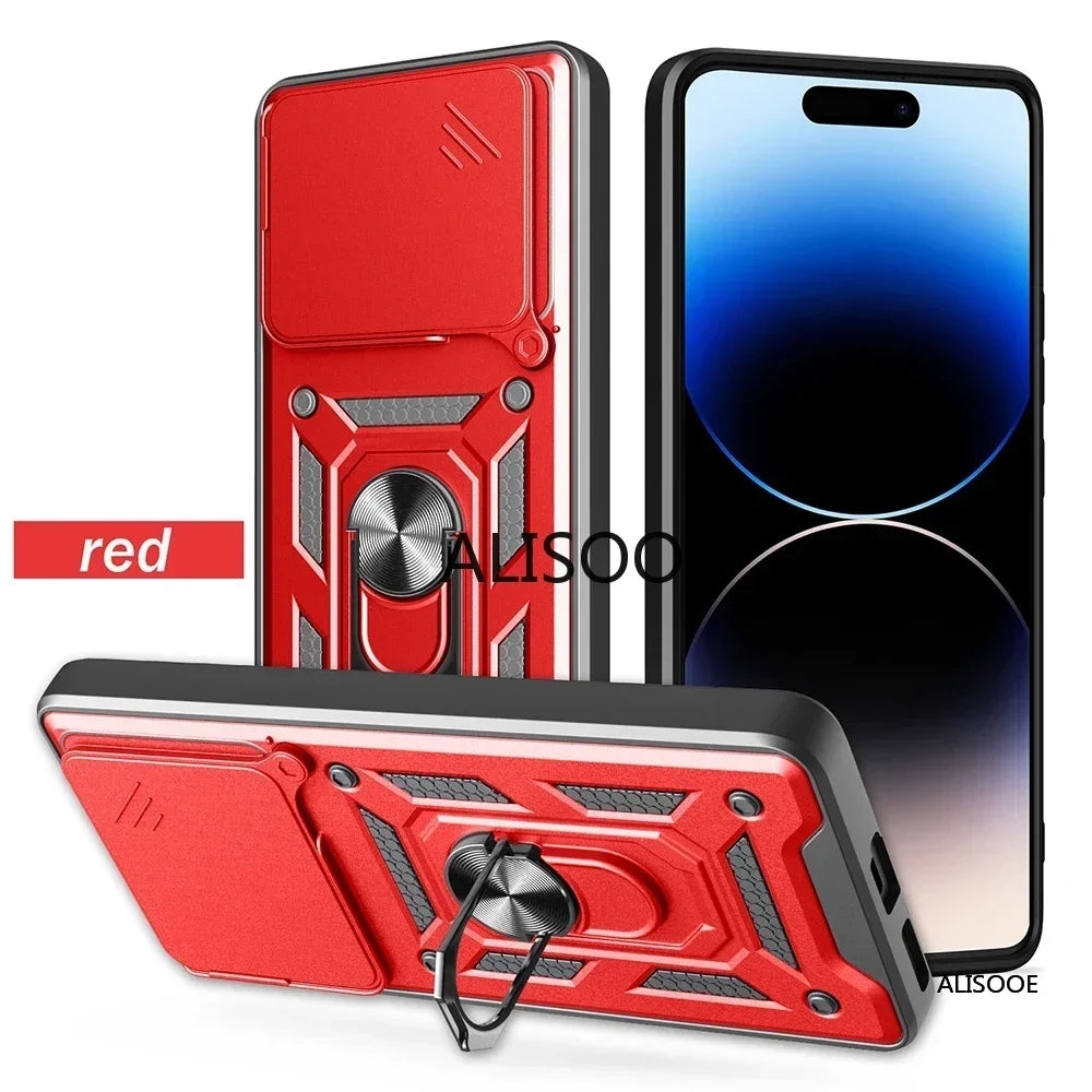 Funda para Nothing Phone 3 Funda deslizante lente de cámara soporte de anillo cubierta trasera a prueba de golpes para Nothing Phone (3) Phone3 Capa