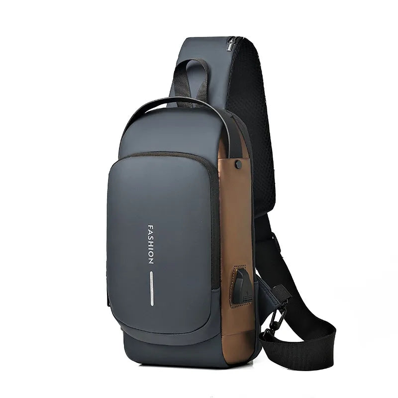 Bolso de pecho a la moda para hombre, riñonera cruzada Oxford de alta calidad, diseño antirrobo, bolso de hombro