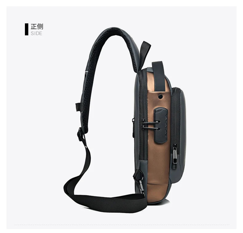 Bolso de pecho a la moda para hombre, riñonera cruzada Oxford de alta calidad, diseño antirrobo, bolso de hombro