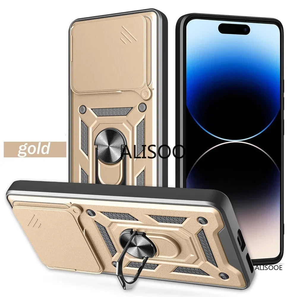 Funda para Nothing Phone 3 Funda deslizante lente de cámara soporte de anillo cubierta trasera a prueba de golpes para Nothing Phone (3) Phone3 Capa