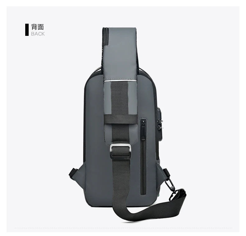 Bolso de pecho a la moda para hombre, riñonera cruzada Oxford de alta calidad, diseño antirrobo, bolso de hombro