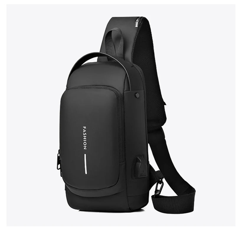 Bolso de pecho a la moda para hombre, riñonera cruzada Oxford de alta calidad, diseño antirrobo, bolso de hombro