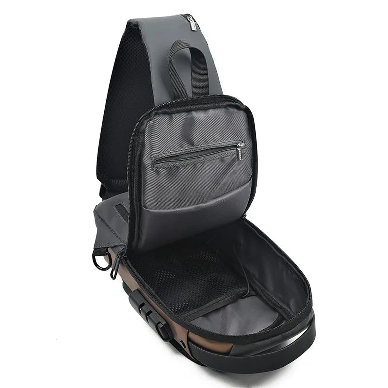 Bolso de pecho a la moda para hombre, riñonera cruzada Oxford de alta calidad, diseño antirrobo, bolso de hombro