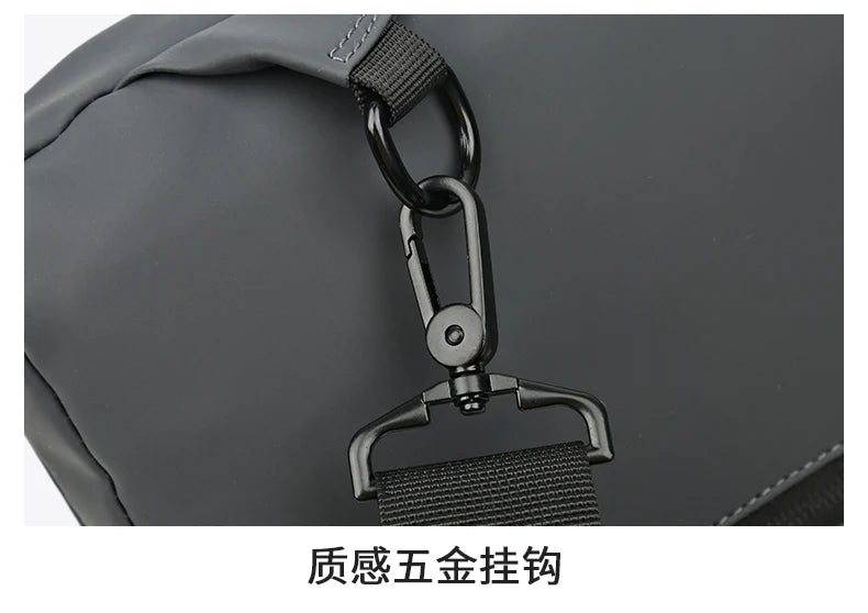 Bolso de pecho a la moda para hombre, riñonera cruzada Oxford de alta calidad, diseño antirrobo, bolso de hombro