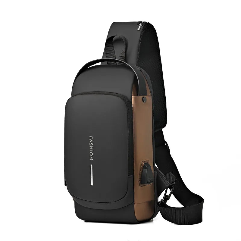 Bolso de pecho a la moda para hombre, riñonera cruzada Oxford de alta calidad, diseño antirrobo, bolso de hombro
