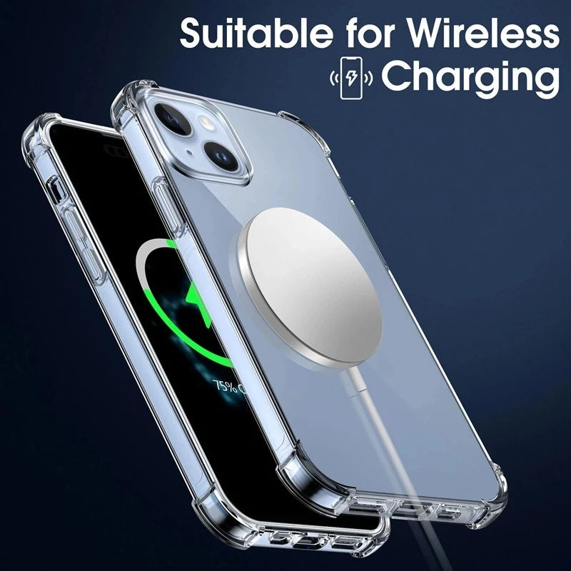 Funda de teléfono transparente a prueba de golpes para iPhone 15 14 11 13 12 Pro Max 7 8 Plus X XR XS protección de silicona suave accesorios transparentes