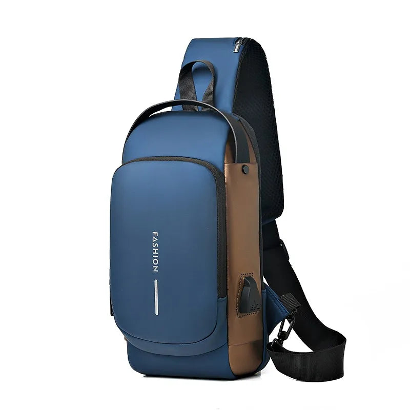 Bolso de pecho a la moda para hombre, riñonera cruzada Oxford de alta calidad, diseño antirrobo, bolso de hombro